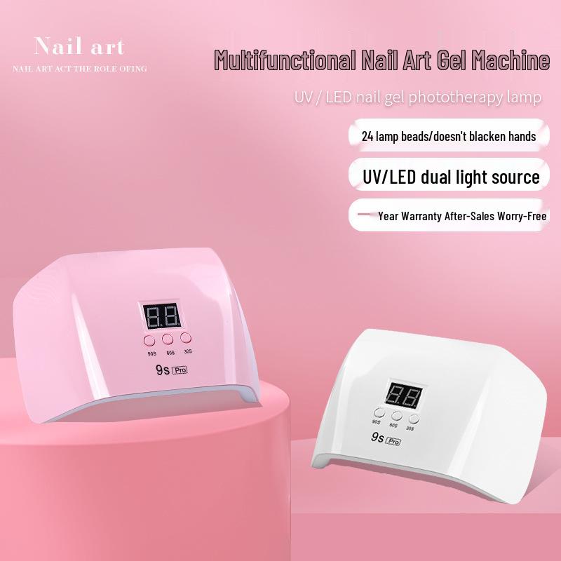 

36W High Power Portable LED Nail Light - Quick-Drying, Painless, Non-Blackening, Perfect for Salon Use розовый