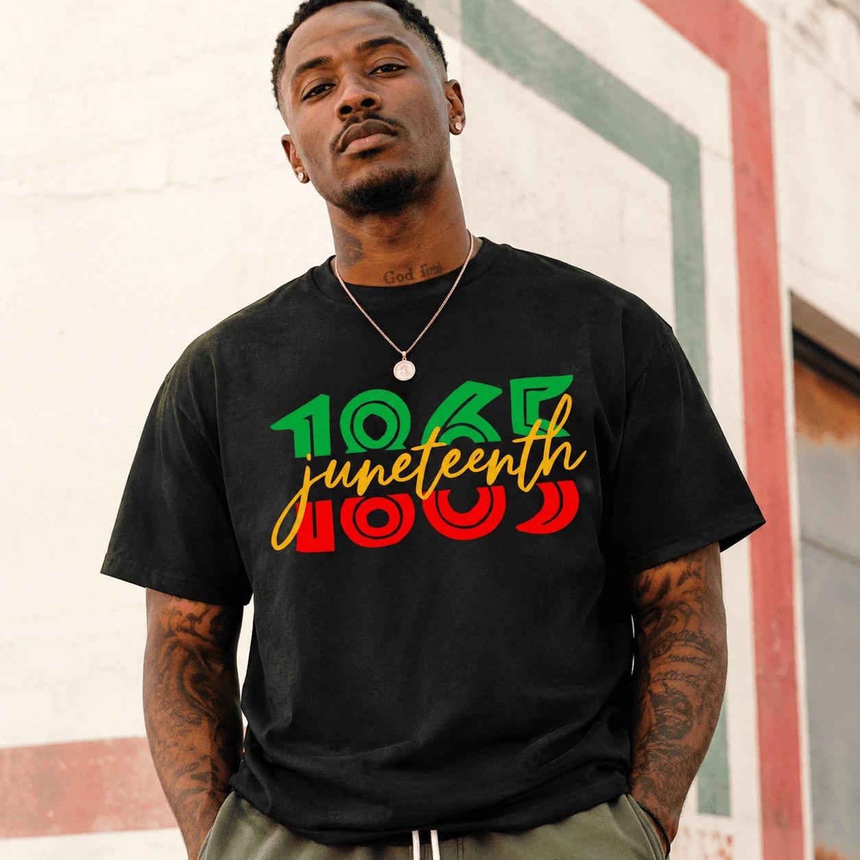 1865 Juneteenth Celebrate Freedom Black Pride Men s Graphic T-Shirt XL