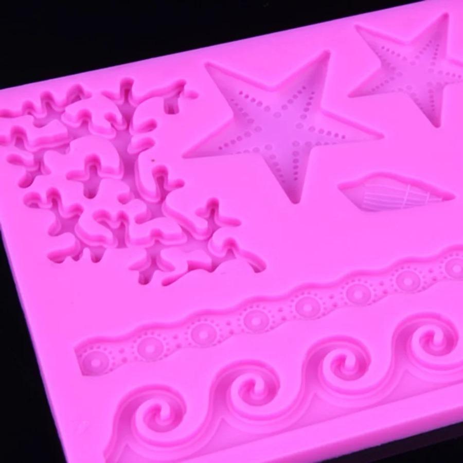 Large Size Sea Life Shell Shape Fondant Mold Silicone Mold Cake Mold DIY Cake Decorating Tools Bakeware Baking Molds