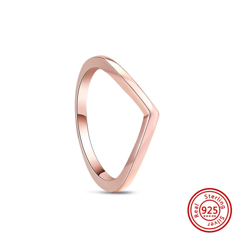 925 Sterling Silver Rings for Women Original Infinity Love Heart Engagement Wedding Ring Rose Gold Zircon Luxury Jewelry Gift