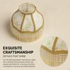 Bell Shape Scallop Lamp Shade Lampshade Handmade with Tassels Beads for Office Table Hotel Home