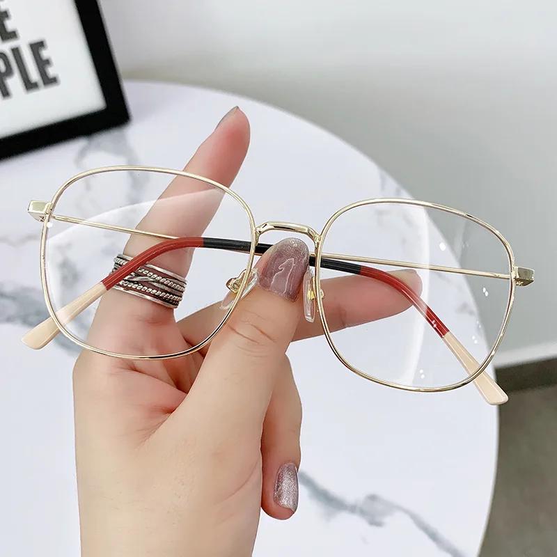 Anti Blue Light Myopia Glasses 0 To -4 0 Reading Glasses Women Large Frame Unisex Clear Prescription Eyewear