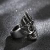 Titanium Steel Ghost Head Ring Mens Stainless Steel Punk Jewelry #7~#12