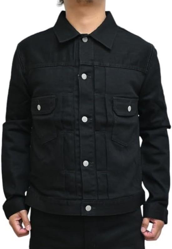 Kojima Jeans RNB-5059 Stretch Black Denim Jacket 2ND Second G-Jan American Casual Men's (XL)