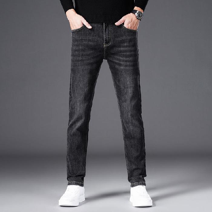 2024 Autumn/Winter Jeans Men'S Slim Fit Straight Leg Business Casual Pants Men'S Pants