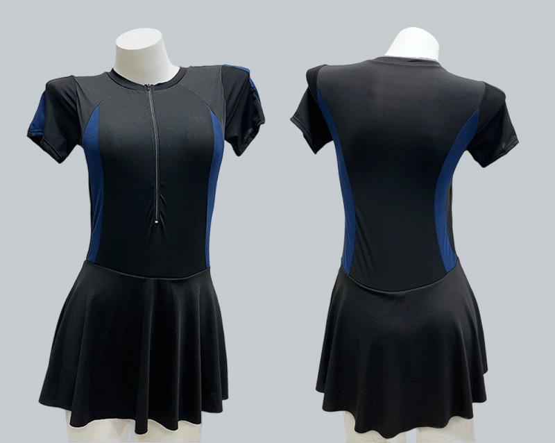 Women's Sport One-Piece High-End Conservative Slimming Swimsuit Dress for Vacation