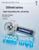 Rechargeable Mini Handheld Fan - Portable, High-Speed Transparent Wind Cannon