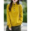 Women's Wool Half-High Collar Pullover Sweater - 25 New Autumn Winter Knit Base Layer Top