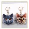 Kreskówkowy wisiorek z kotem Uroczy brelok w kształcie zwierzęcia Akrylowy breloczek Ozdoba na torbę