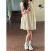 Milk whoosh, small flying sleeve dress, female summer small man, sweet lace short skirt, preppy style gentle