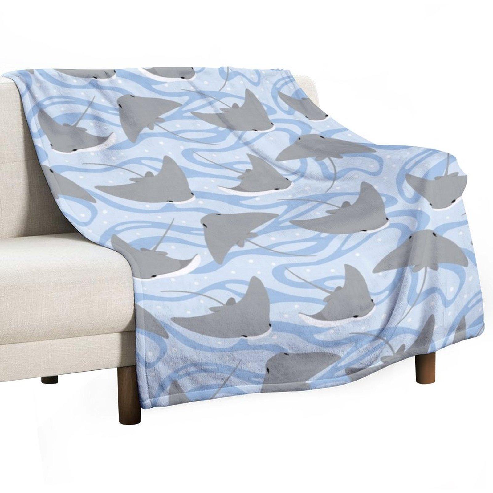 

Stingrays - Cownose Ray - Sticker Pack Throw Blanket Cute Plaid Beach Decorative Throw Winter beds Blankets 30x40in