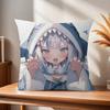 Anime Gawr cute Gura  Pillow Anime Pillow Sofa Bed Head Pillow Cover Cushion Cover Fashion