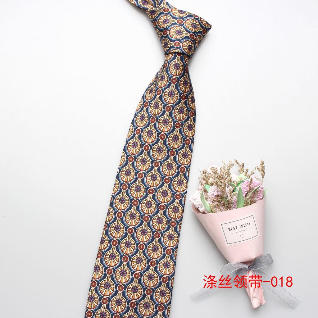 9Cm Men'S Tie, Polyester Silk Exquisite Printed Tie, Business Casual Suit Tie