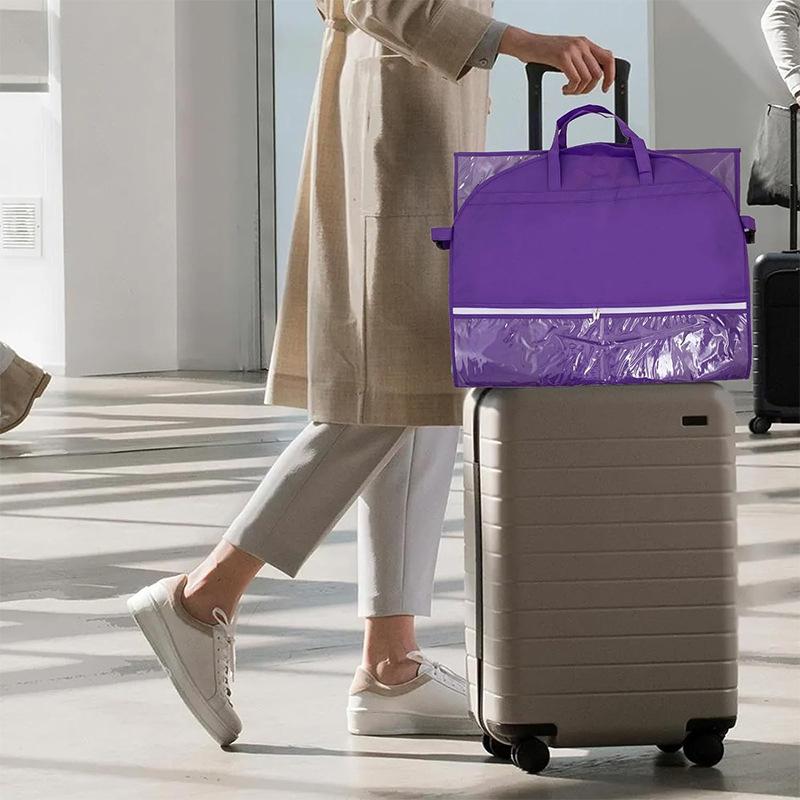 1pcs/set Non-Woven Multi-Pocket Garment Bag with Snap Closure Dust Cover for Travel Suit Coat Storage Household Supplies