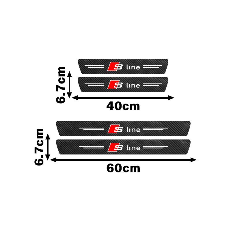 Für Audi Q8 H2 Auto Türschweller Kratzschutz Dekor Kohlefaser Aufkleber Für Audi A7 A8 Q1 Q2 Sline TT A1 A2 A3 A4 A5 A6 Q3 Q4 Q5 Q6 Q7 Q8 TT S3 S