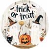 Round Pumpkin Head Art Decoration 2D Wreath Sign Door Decor Hanging Pendant  Garden