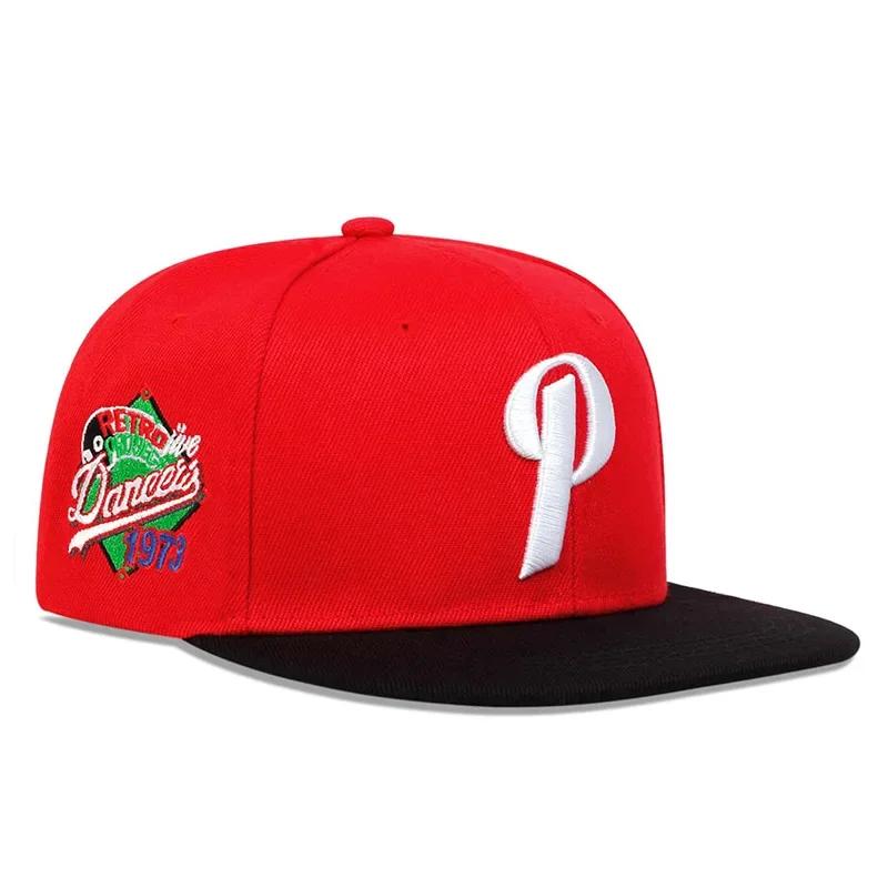 

Unisex P Letter Embroidery Hip-Hop Hats Spring And Autumn Outdoor Adjustable Sports Casual Baseball Caps Sunscreen Hat