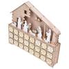 LED Light Calendar Wooden Desk Calendar Christmas Advent Calendar Ornament for Holiday Decoration