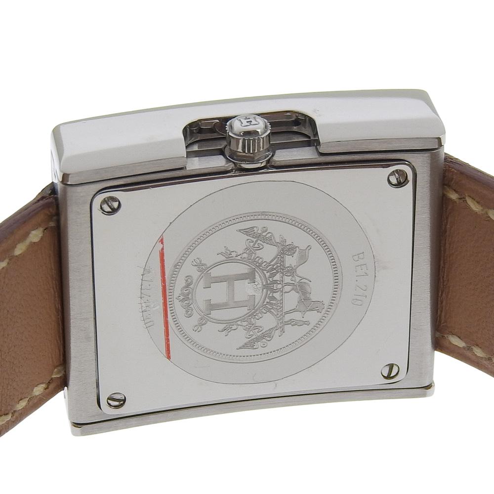 HERMES Belt watch Watches BE1.210 WhiteDial Stainless Steel Quartz Analog display Women Used