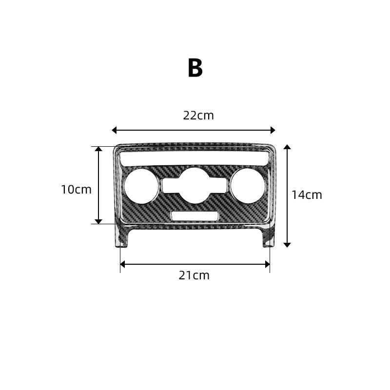 Carbon Fiber Car Center Console Air Conditioning CD Control Panel Cover Trim Strips Decoration Sticker For Volkswagen VW