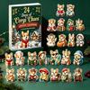 Cadeaux de Noël Thème Corgi 2026 Calendrier de l'Avent, 24 Jours Ornements de Chien en Acrylique Compte à Rebours Calendrier 2D Pendentifs de Fête pour Sapin de Noël, Décoration de Maison,