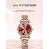 CRRJU Brand Luxury Fashion Original Ladies Watch Waterproof Ladies Watch Stainless Steel Diamond Watch Gift