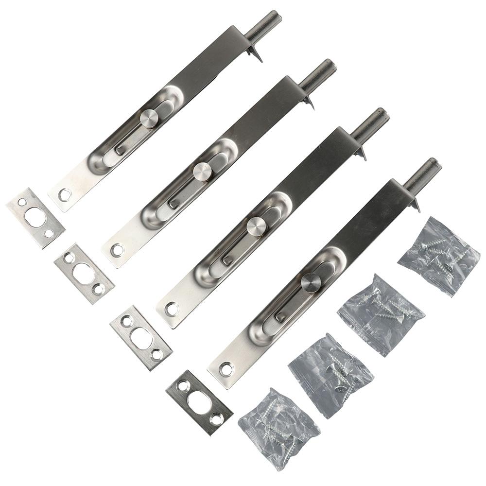 6-tums infälld bult dörrlås Kraftig rostfritt stål Dold skjutbult Spakmanövrerat spärrhandtag med skruvar