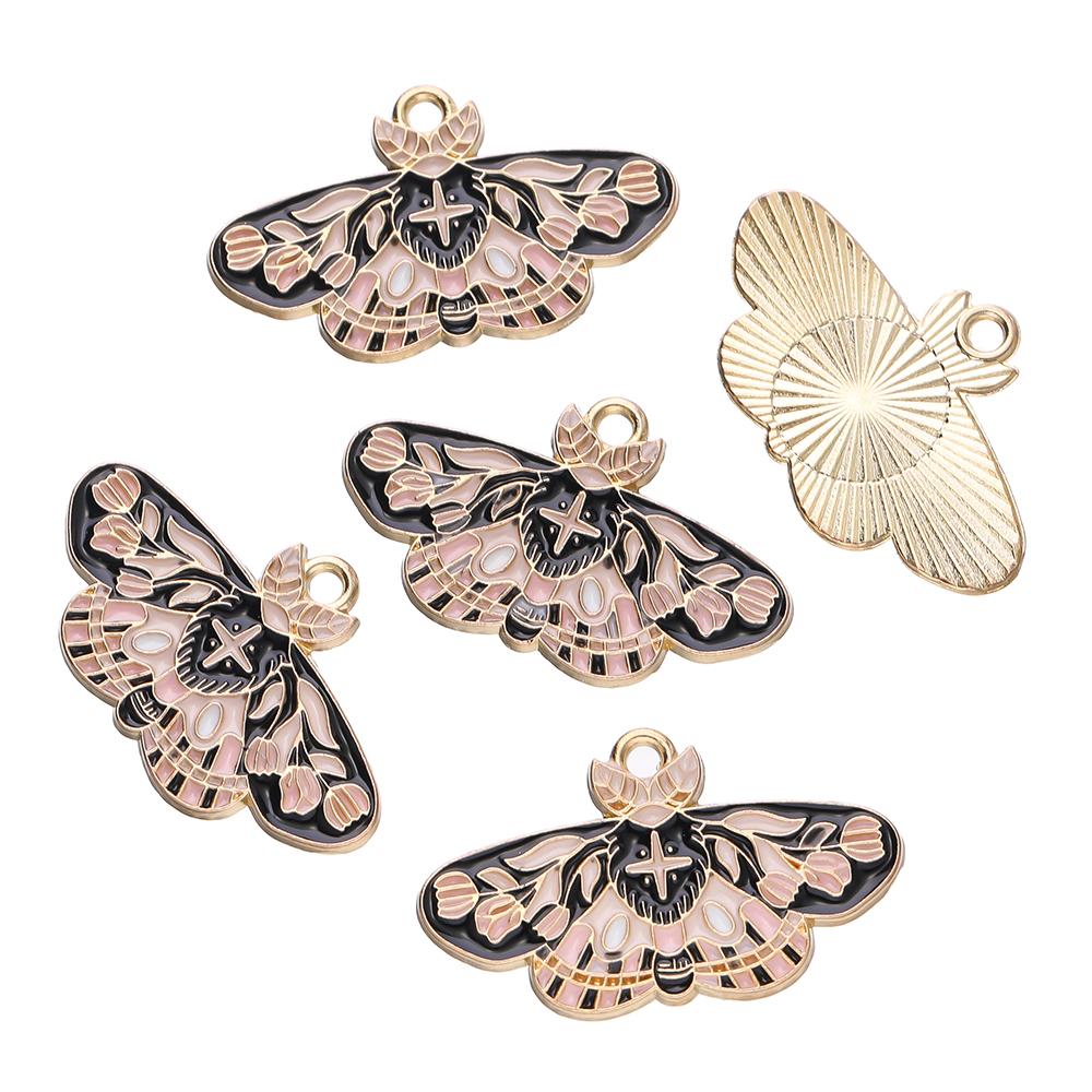 10pcs Enamel Butterfly Alloy Pendants Colorful Dropping Oil Necklace Charms For DIY Jewelry Bracelet Earrings Making Findings