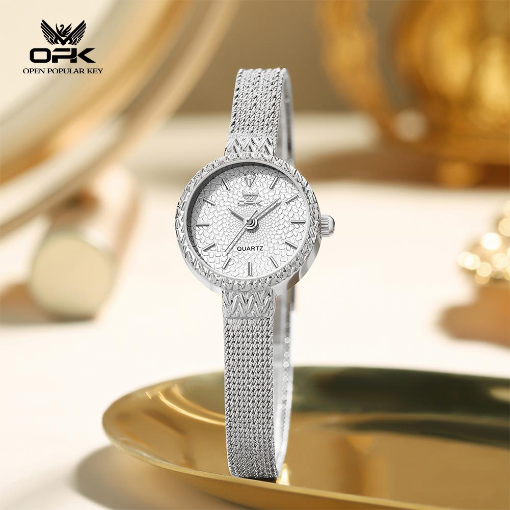 OPK Brand Watch Light Luxury Japanese Style Slim Strap Compact and Simple Women's Watch Quartz Watch 6086
