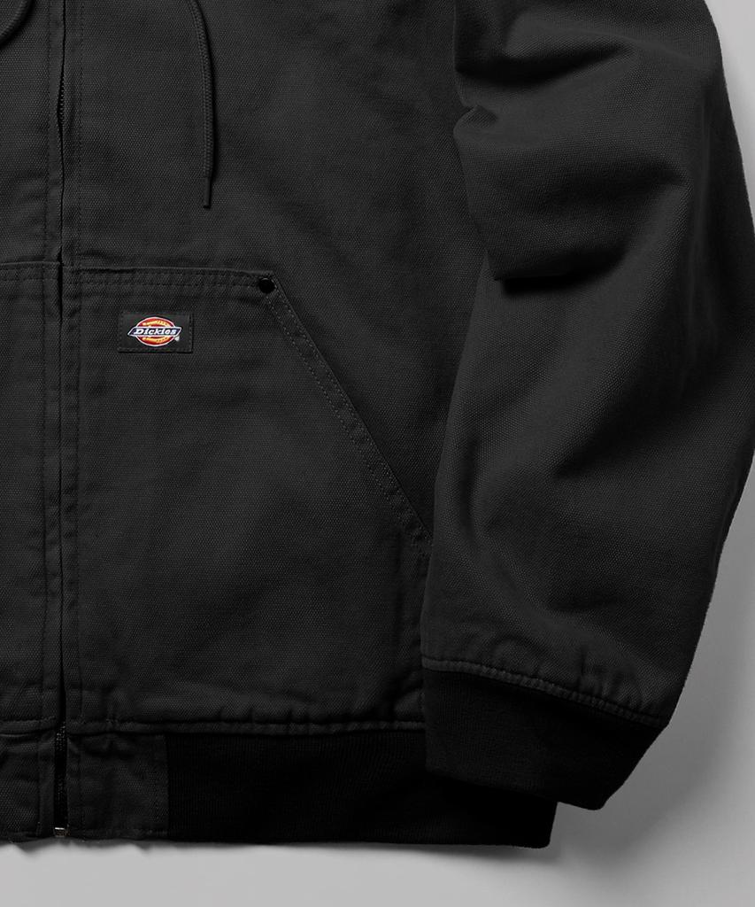 Dickies Canvas Hooded Bomber Jacket Black