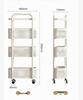 Narrow Multi-Layer Mobile Storage Rack for Kitchen, Bathroom, or Fridge