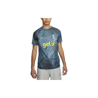 Półover z okrągłym dekoltem, T-shirt z krótkim rękawem i nadrukiem literowym, Męski T-shirt Niebieski DN2921-415