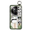 Wrist Strap Durable Phone Case For ZTE Blade A75 5G/Nubia Focus 5G/Calf 5G Cute Fashion Design Panda Soft case Silicone