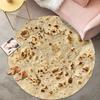 Creative Pizza Gourmet Floor Mat Living Room Decoration Round Carpet Funny Children Washable Study Rug Home Anti-slip Soft Rug