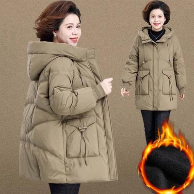 Mid-length Thick Padded Jacket, Padded Jacket, Women's Winter Coat, Down Jacket, Padded Jacket, Winter Coat