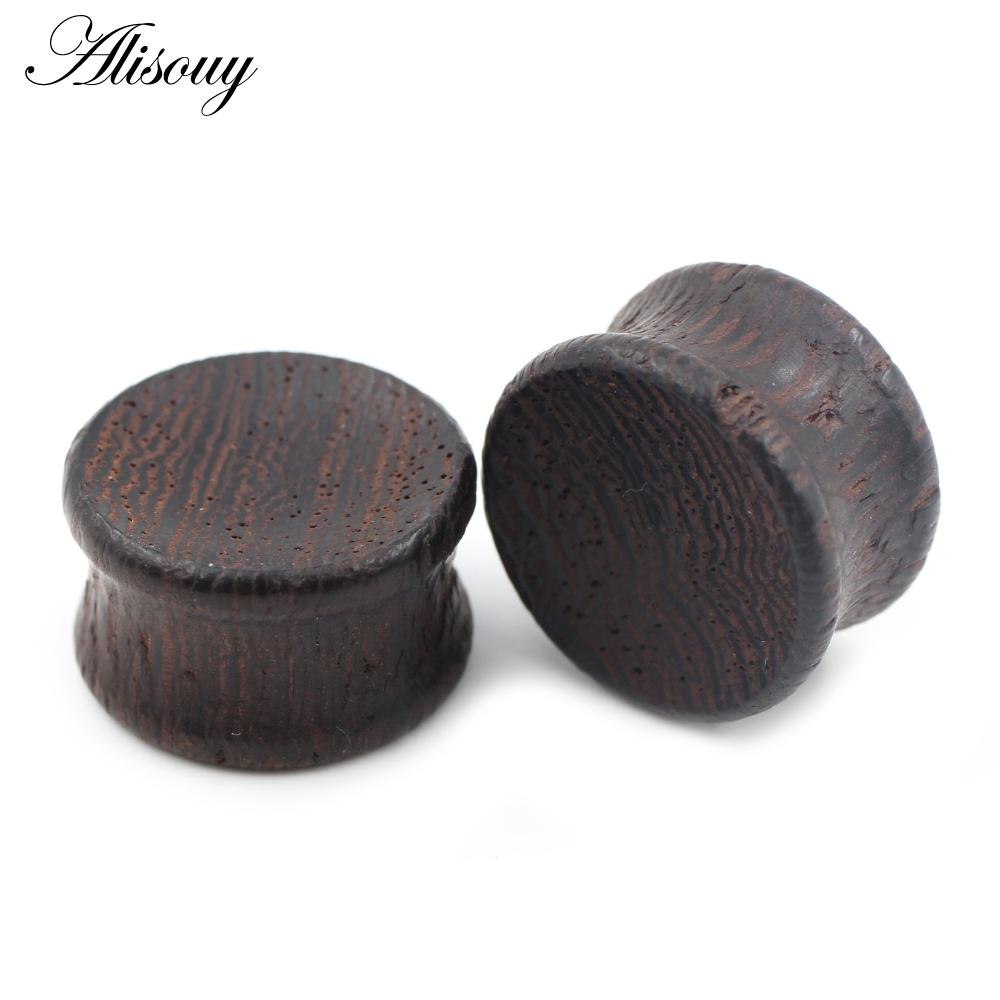 Alisouy 2pcs 6-22mm Wood Double Flared Ear Expander Flesh Tunnels Plugs Gauges Stretcher Extender Earring Body Piercing Jewelry