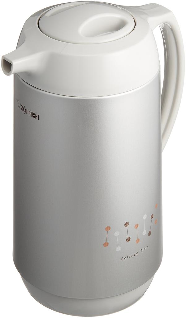 Zojirushi Glass Thermal Tabletop Metallic Thermos, Pot, 1000ml, Gray, AG-KD10-HM