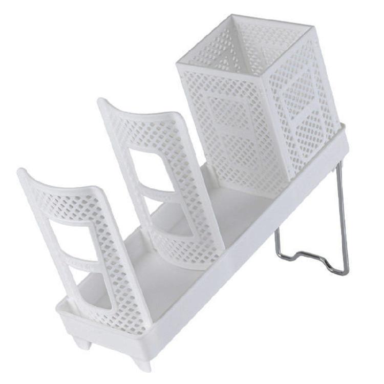 

Practical Detachable Coffee Corner Organizer For Pods Cups And Drinking Straws Drinkware Display Stand белый