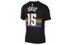 Men's Nike T Shirts Men's Black Crew Neck Moderate Straight Fit