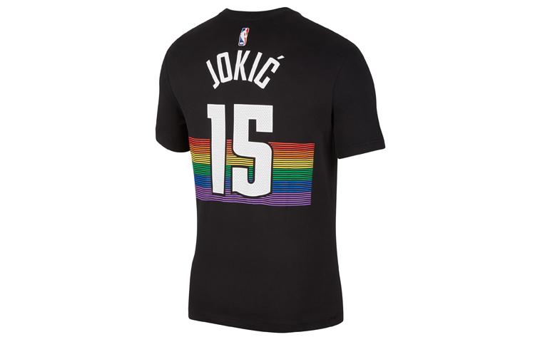 Men's Nike T Shirts Men's Black Crew Neck Moderate Straight Fit