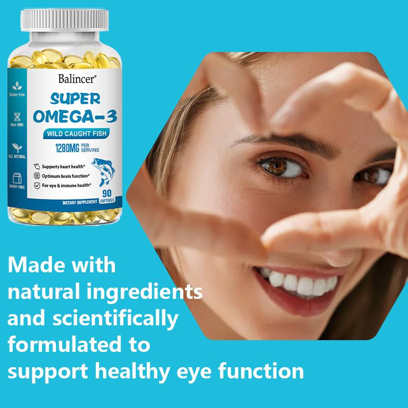 Super Omega-3 Capsules, promote brain health and maintain eye health, 90 capsules