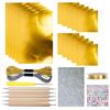 Foil Sheet Art Craft Kit Embossing Tools with Aluminum Foil Sheets Wire Rolls Stickers Foil Embossing Kit for Painting DIY Crafting Decoration