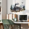Artistic Watercolor Journey Train Wall Stickers Whimsical Self-Adhesive Wall Art for Bedroom and Living Room Home Decor