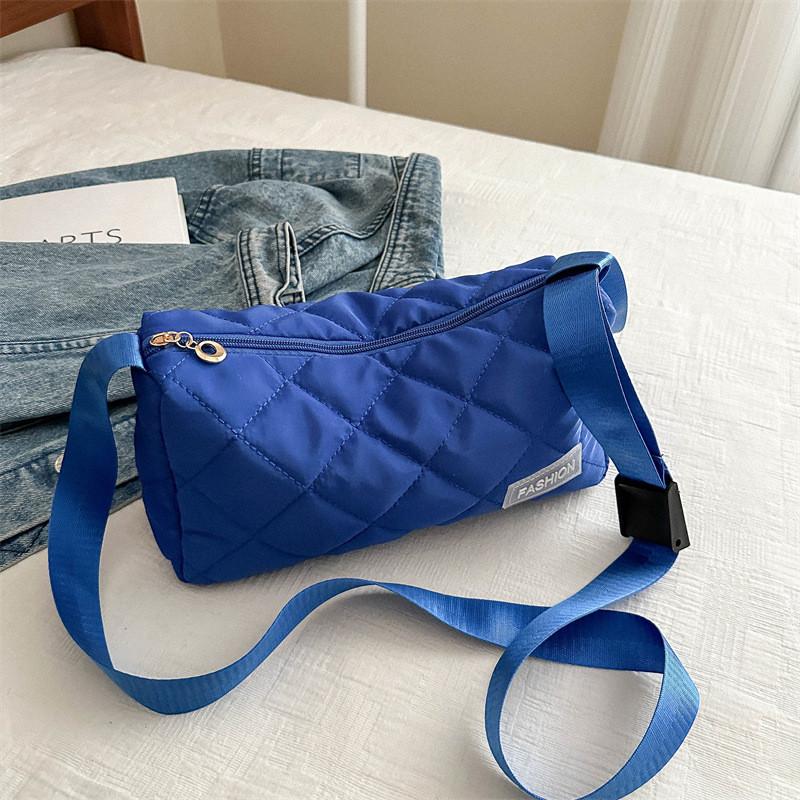 

Elegant Black Khaki Pink Purple Green Blue Canvas Shoulder Bag For Trendy Outings