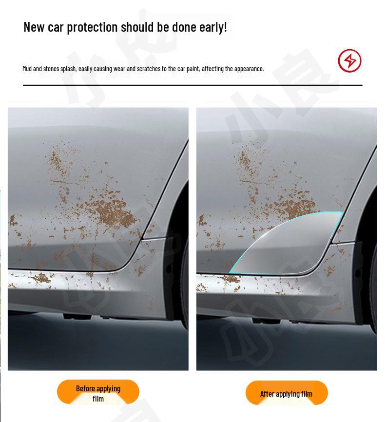 Ideal L8 Car Door Corner TPU Protection Film - Transparent, Front & Rear Triangle Area Paint Shield.