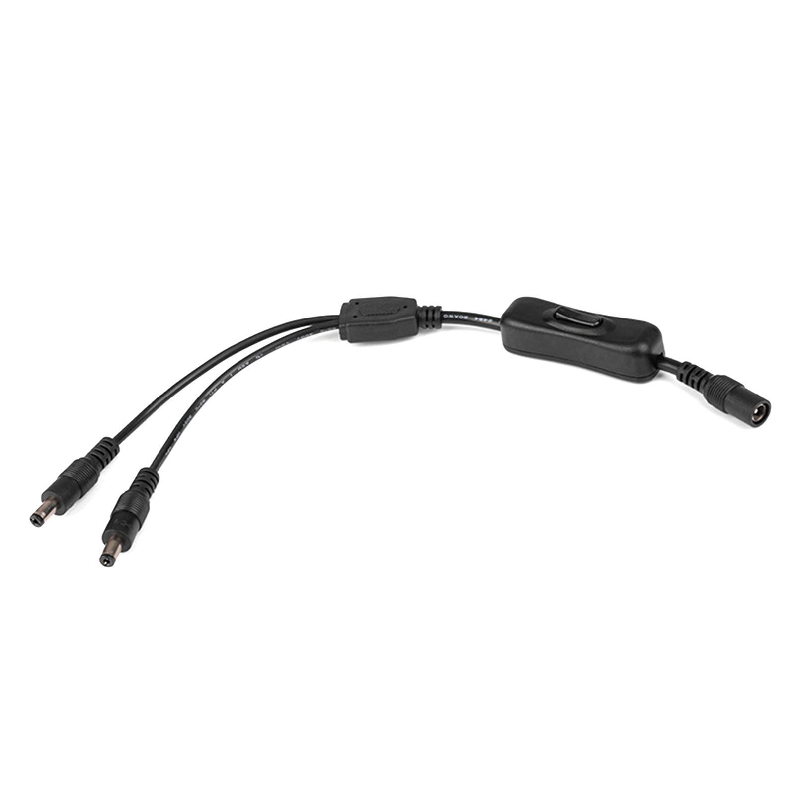 

30cm DC5521 Y Splitter Adapter Cord Cable 30CM 11.8inches for Security CCTV Parking Camera LED Strip Light 2