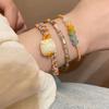 New Chinese Lion Dancing Bamboo Knitting Rope Hand Rope Female Niche Design High-End Beaded Bracelet Student Girlfriend Jewelry