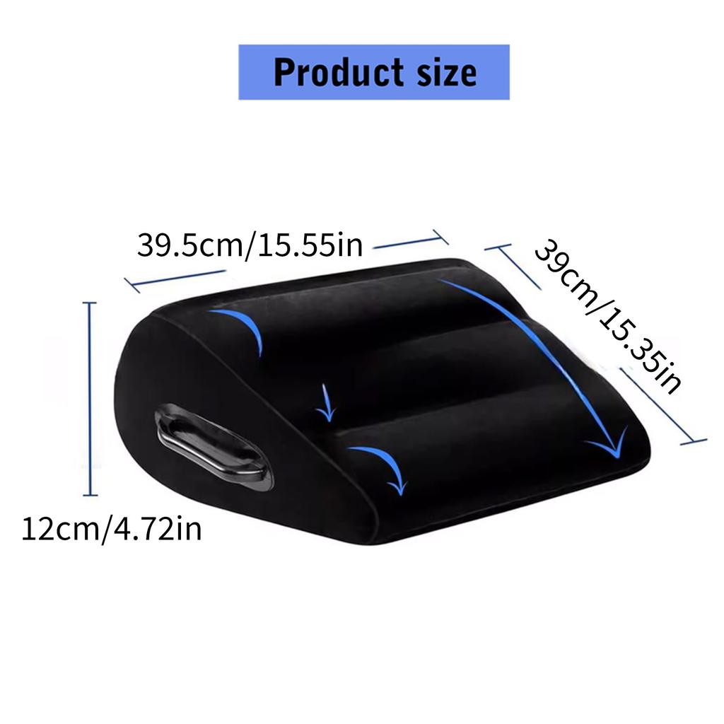 MultiPosition Bed Inflatable Wedge Pillow For Back Knee Support Inflatable Orthopedic Cushion PVC Flocked Material