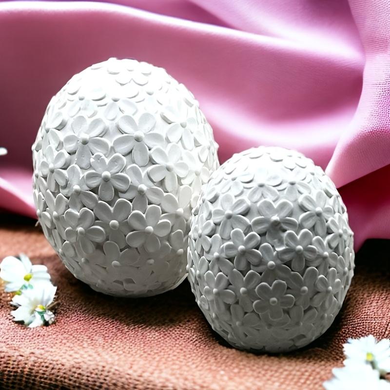 Flower Egg Silicone Casting Mold Individually or As A Set Candle Mould Concrete Plaster Jesmonite Easter Decoration Eggs DIY Craft
