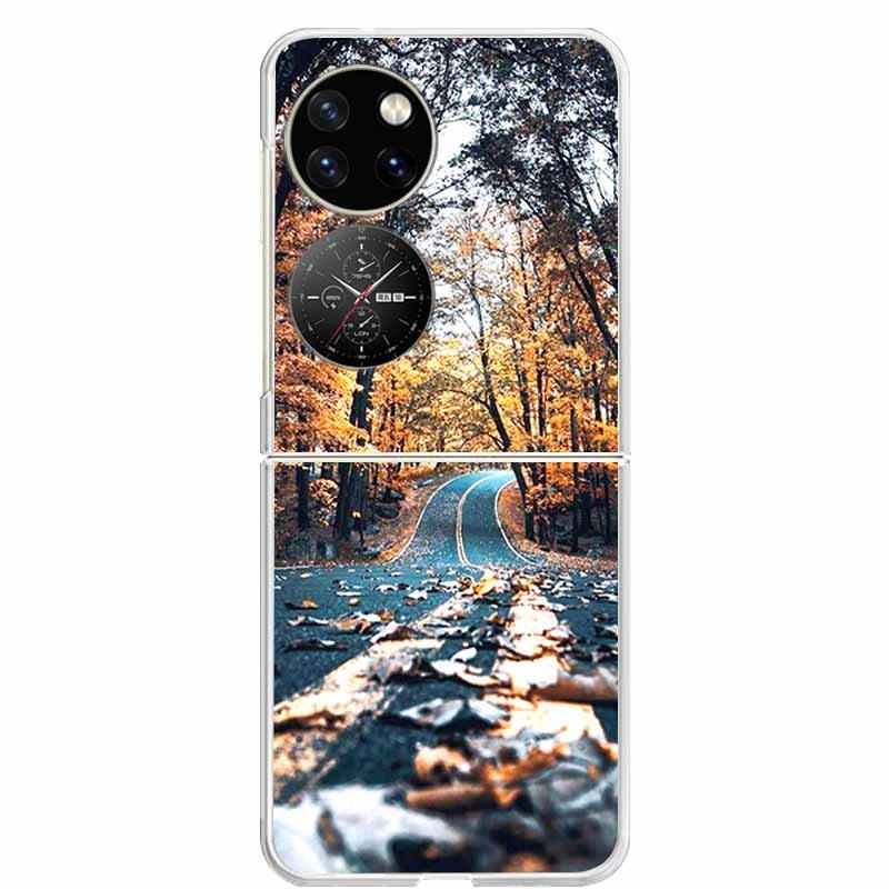 For Huawei P50 Pocket Case Transparent Clear Hard PC Phone Back Cover For Huawei P50 Pocket Cases P 50 Pocket 2022 Shells Capa